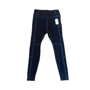 NWT Women XL Halfdays Navy Base Layer Hallie Merino Leggings Pants Midweight